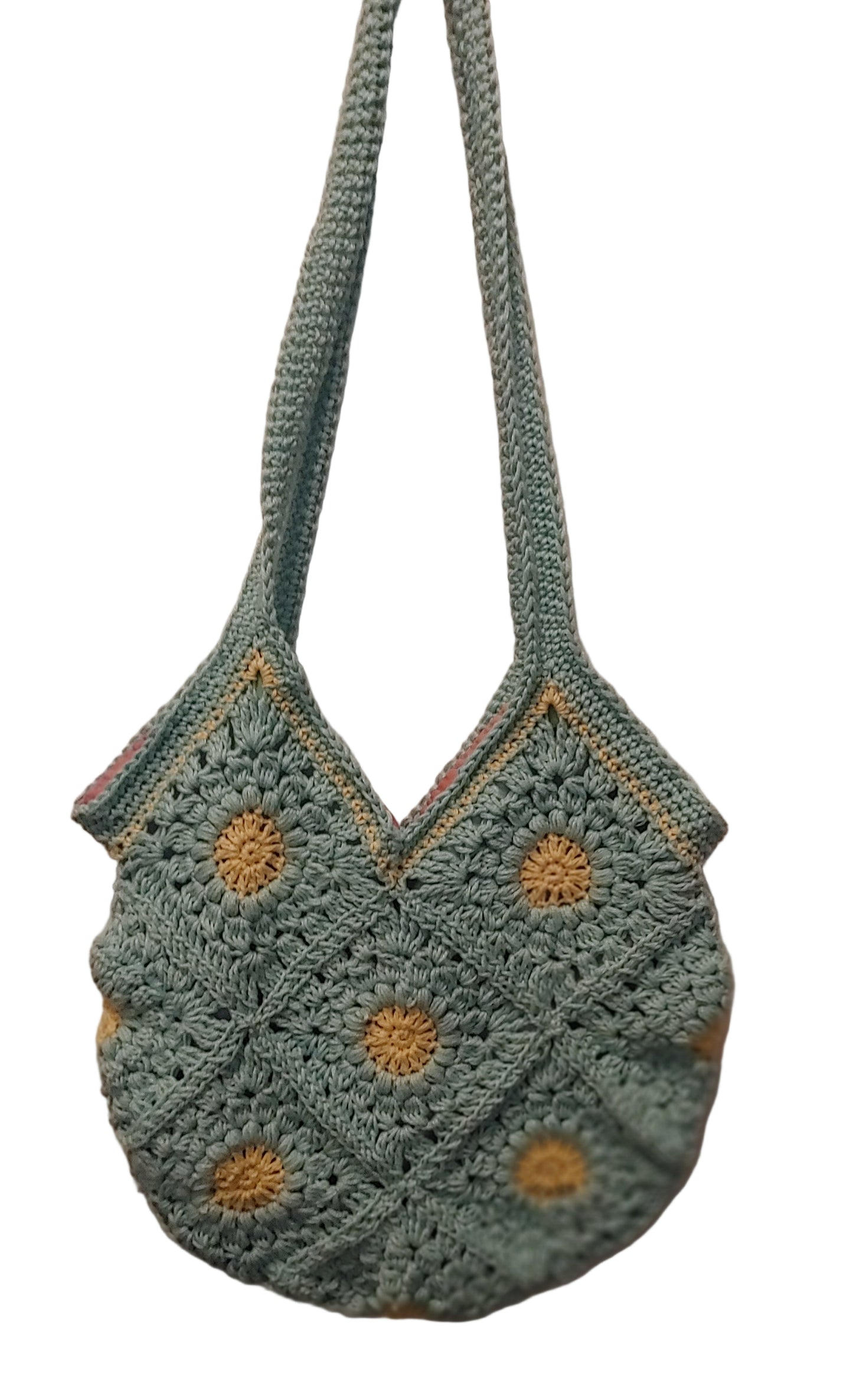 Green Granny Daisy Shoulder Bag