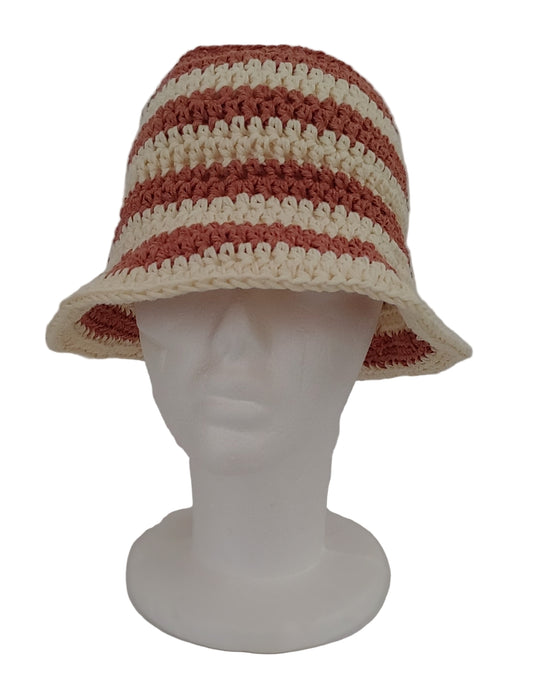 Brown Stripe Bucket Hat L/XL