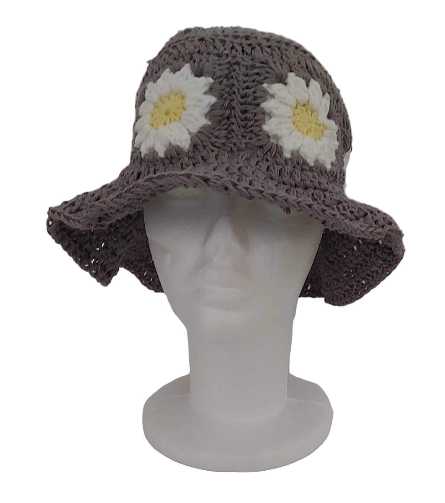 Grey Daisy Bucket Hat L/XL