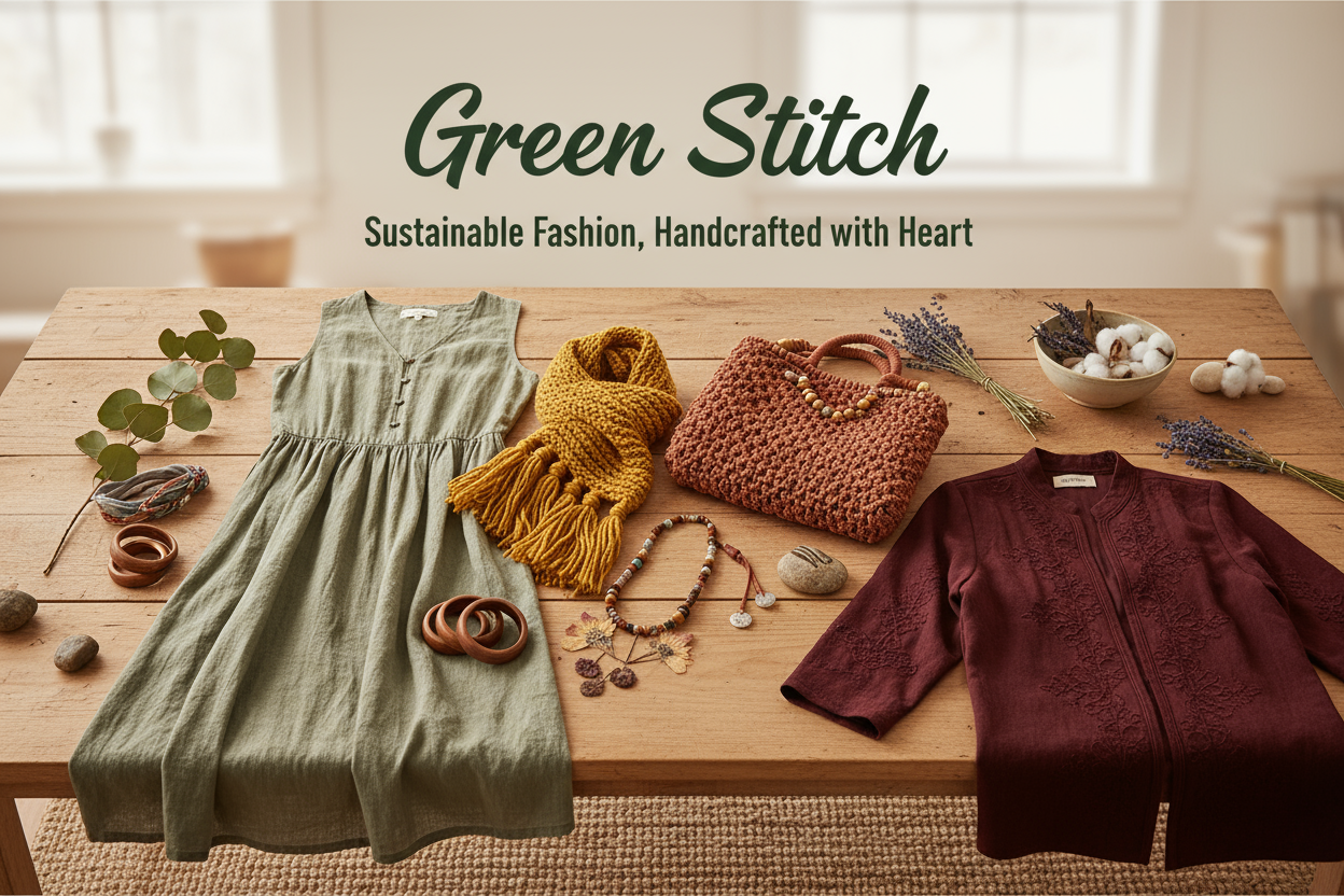 Green Stitch Artisanal Banner